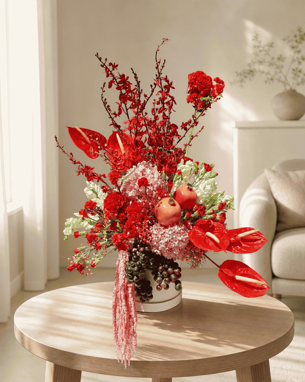 Red bouquet exotic